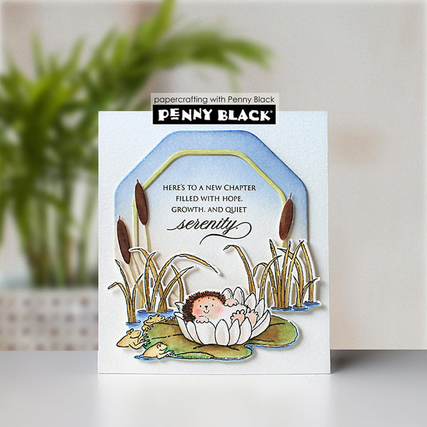 Penny Black 3pc Serene Stamp & Die Kit