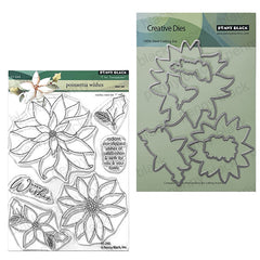 Penny Black 2pc Poinsettia Wishes