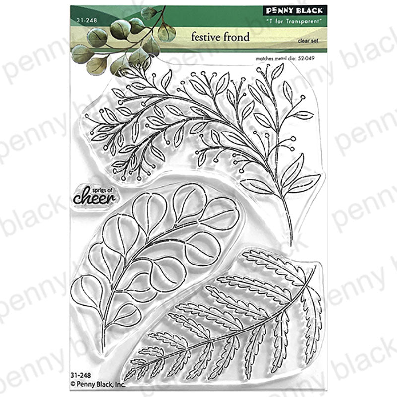 Penny Black Clear Stamps Festive Frond