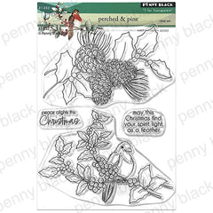 Penny Black Clear Stamps Perched & Pine
