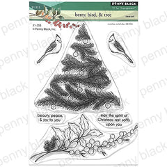 Penny Black Clear Stamps Berry, Bird, & Tree
