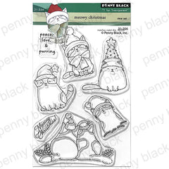 Penny Black Clear Stamps Meowy Christmas