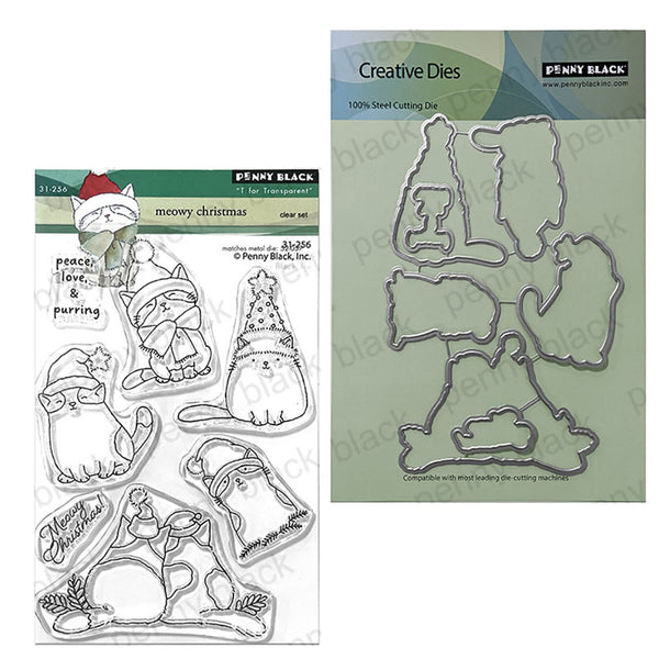 Penny Black 2pc Meowy Christmas