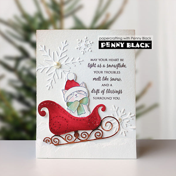 Penny Black 2pc Meowy Christmas