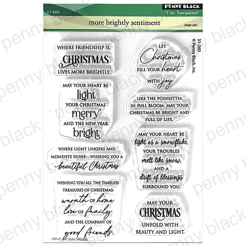 Penny Black Clear Stamps More Brightly Sentiment