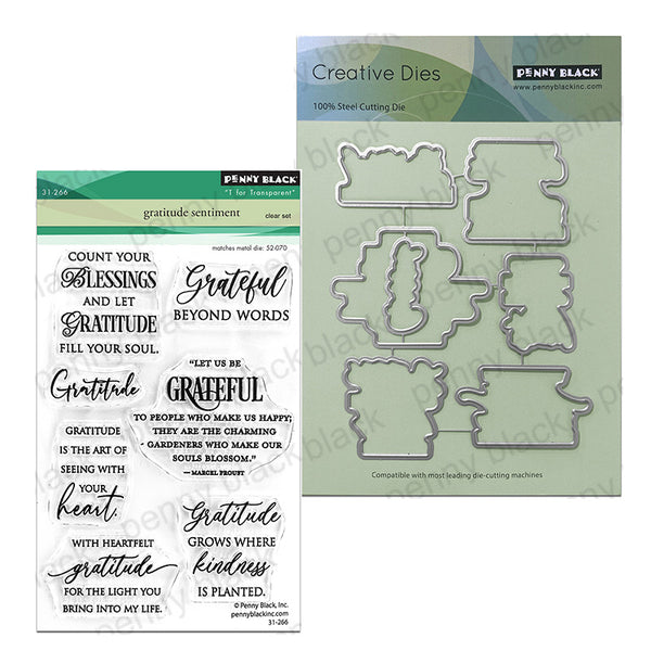 Penny Black 2pc Gratitude Sentiment