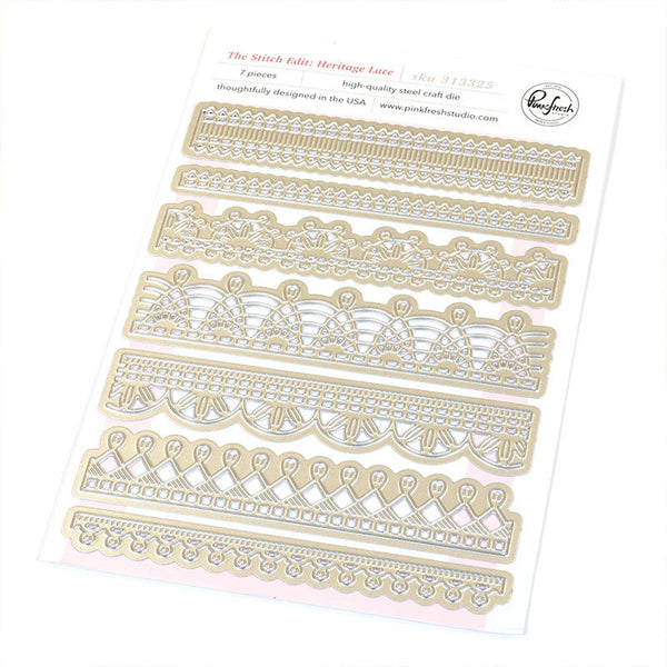 Pinkfresh Studio Dies The Stitched Edit: Heritage Lace