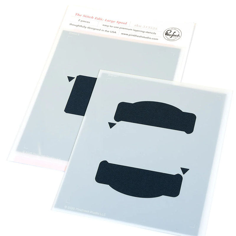 Pinkfresh Studio Stencil The Stitched Edit: Large Spool