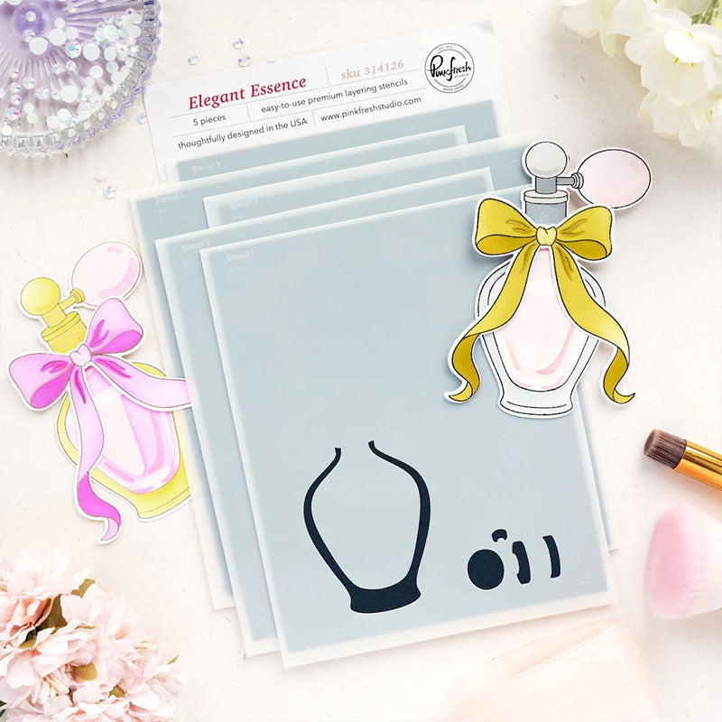 Pinkfresh Studio Stencil Elegant Essence