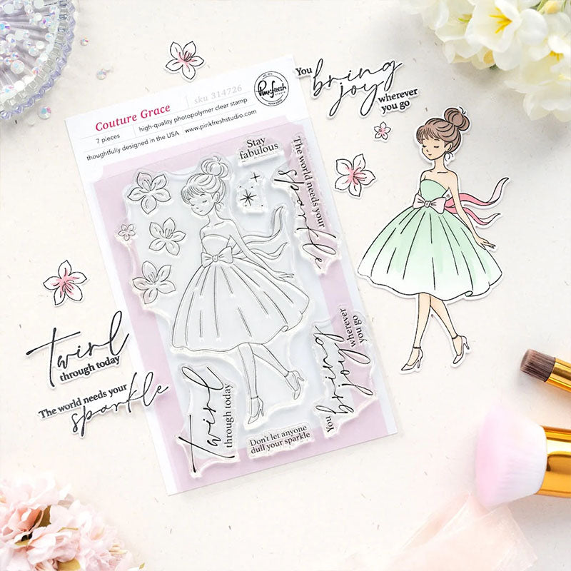 Pinkfresh Studio Clear Stamps Couture Grace