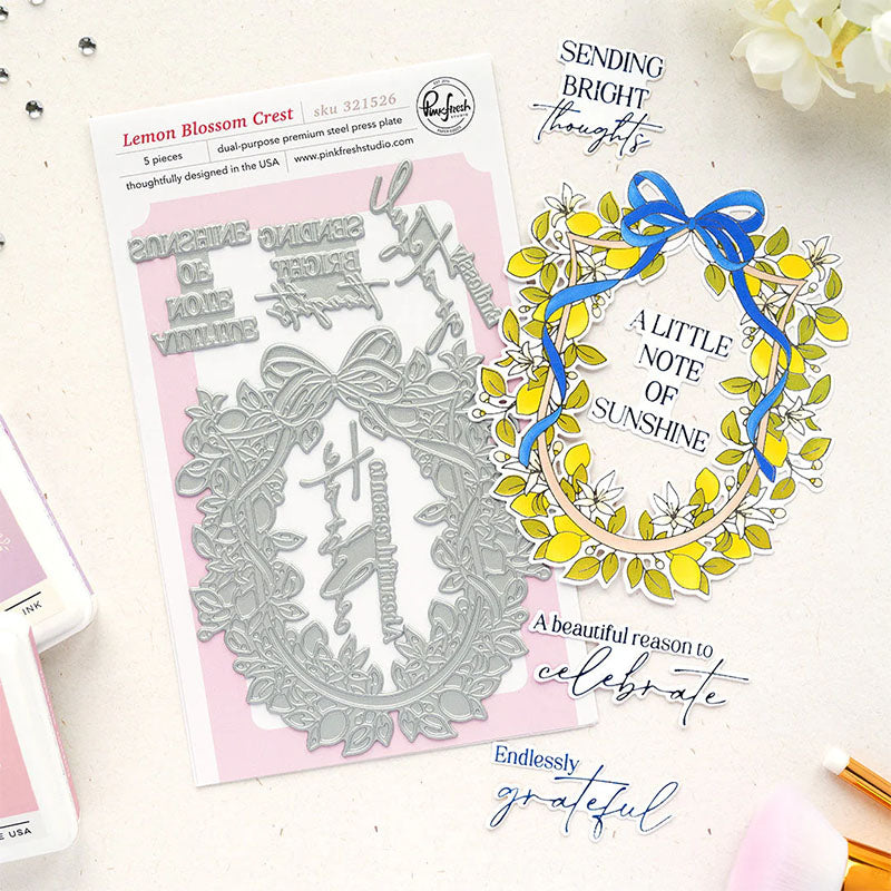 Pinkfresh Studio Press Plates Lemon Blossom