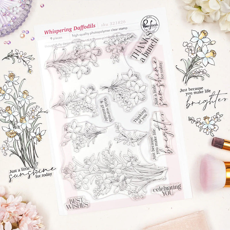 Pinkfresh Studio Clear Stamps Whispering Daffodils