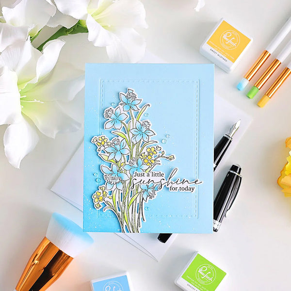 Pinkfresh Studio Stencil Whispering Daffodils