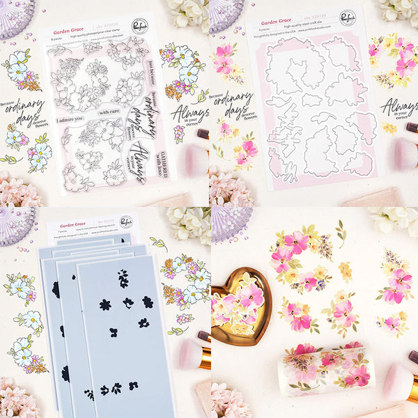 Pinkfresh Studio 4pc Garden Grace