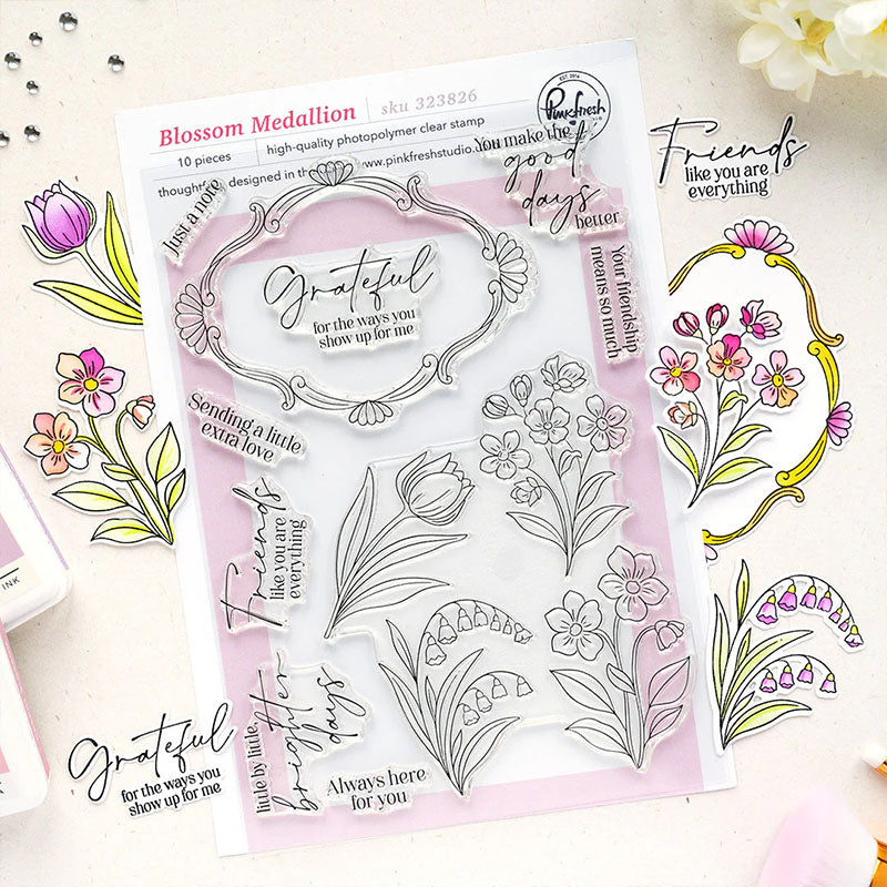 Pinkfresh Studio Clear Stamps Blossom Medallion