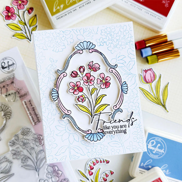 Pinkfresh Studio Stencil Blossom Medallion