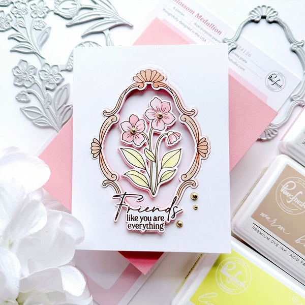 Pinkfresh Studio Press Plates Blossom Medallion