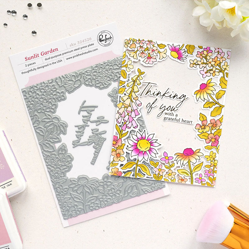 Pinkfresh Studio Press Plates Sunlit Garden