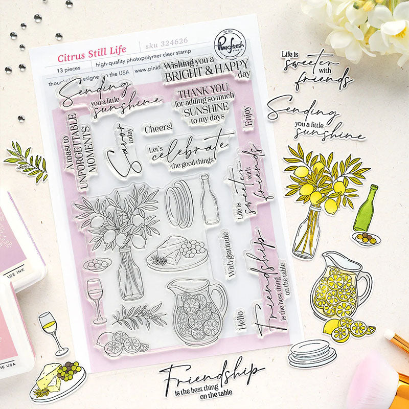 Pinkfresh Studio Clear Stamps Citrus Still Life