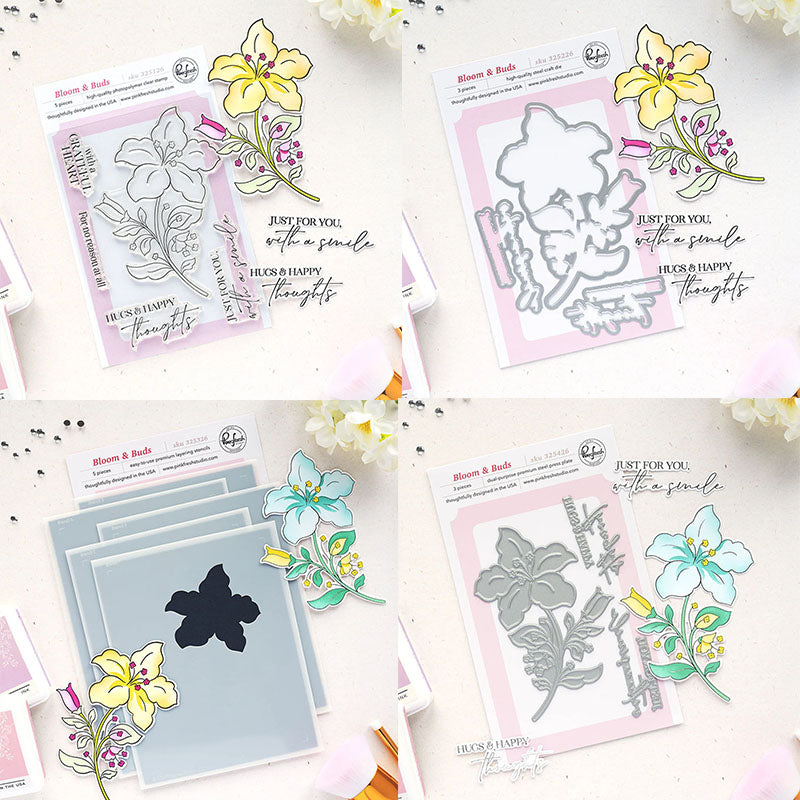 Pinkfresh Studio 4pc Bloom & Buds