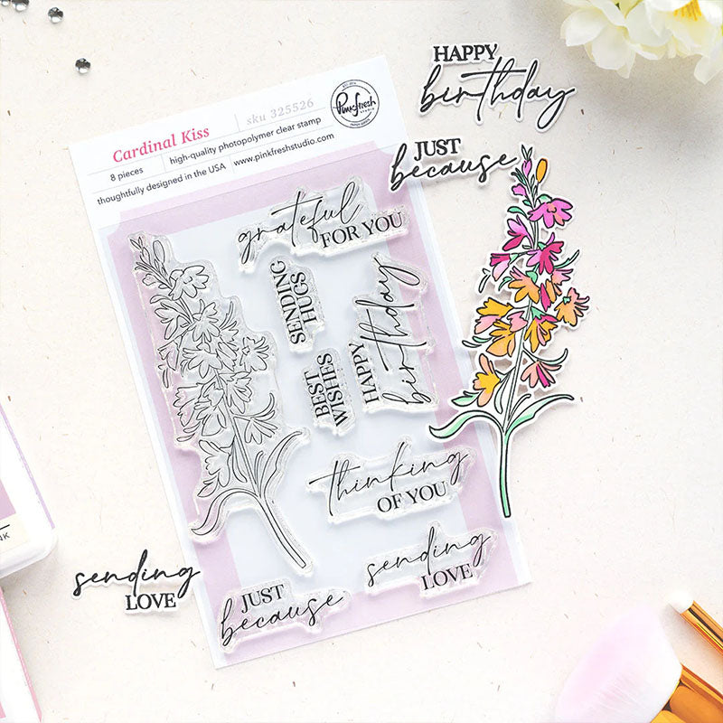 Pinkfresh Studio Clear Stamps Cardinal Kiss
