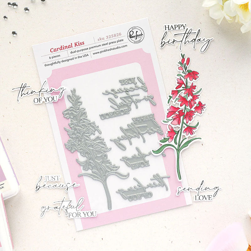 Pinkfresh Studio Press Plates Cardinal Kiss