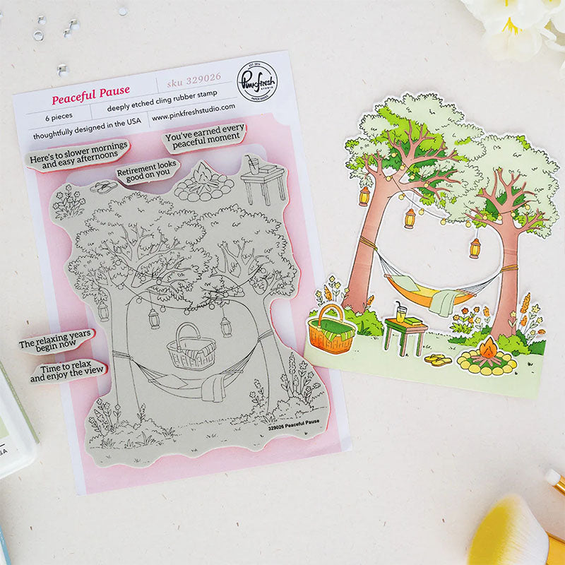 Pinkfresh Studio Cling Stamp Peaceful Pause