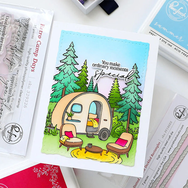 Pinkfresh Studio Clear Stamps Retro Camp Days