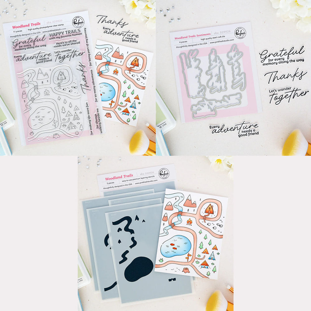 Pinkfresh Studio 3pc Woodland Trails