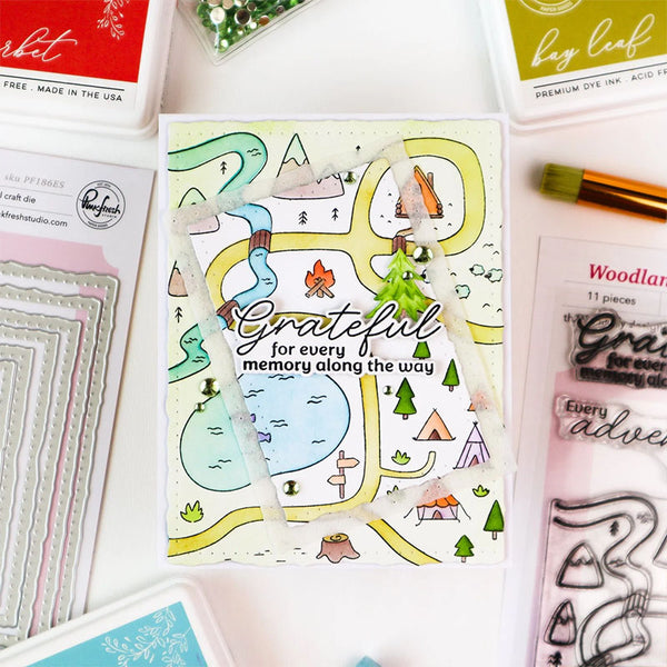 Pinkfresh Studio Stencil Woodland Trails