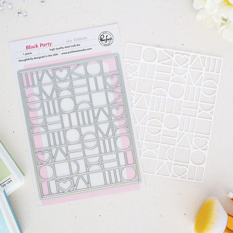Pinkfresh Studio Dies Block Party Coverplate