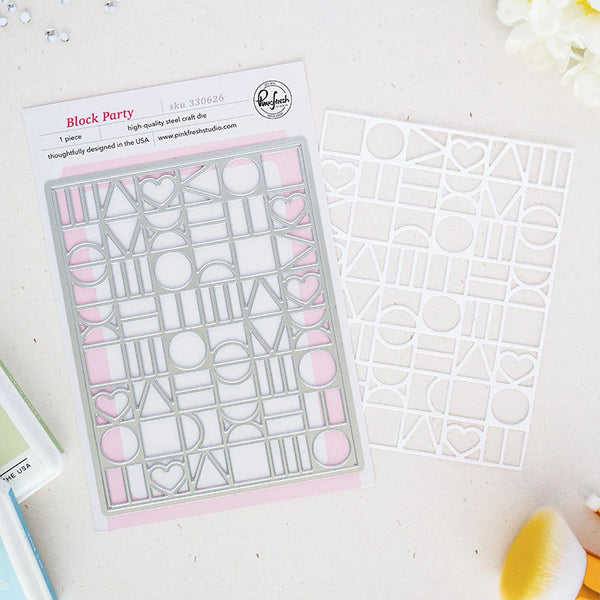 Pinkfresh Studio Dies Block Party Coverplate