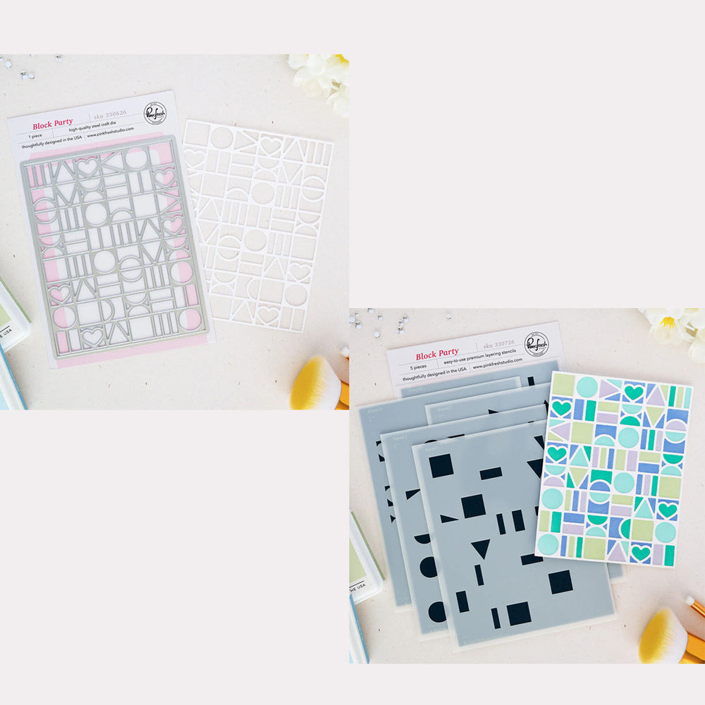 Pinkfresh Studio 2pc Block Party Coverplate