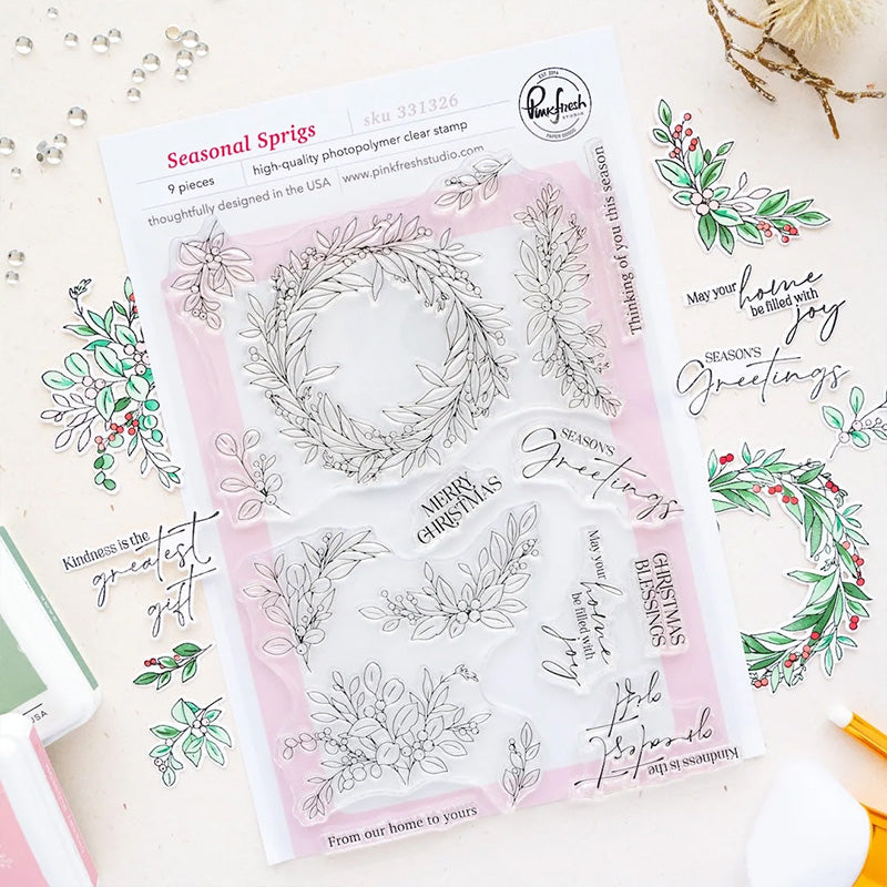 Pinkfresh Studio Clear Stamps Seasonal Sprigs