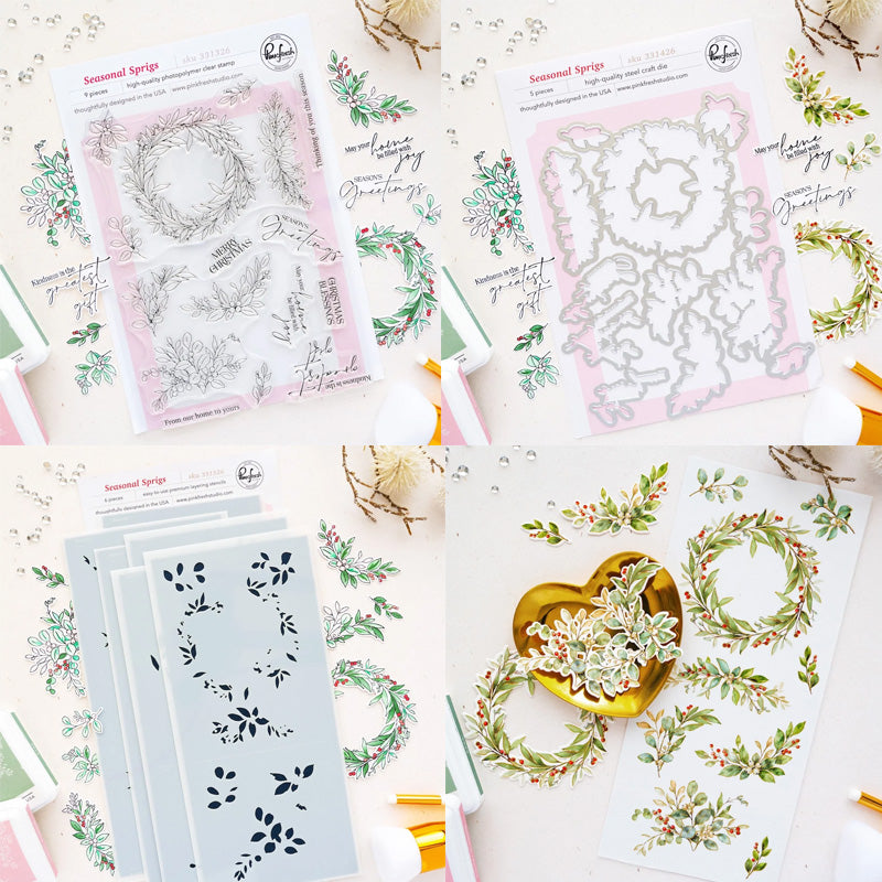Pinkfresh Studio 4pc Seasonal Sprigs
