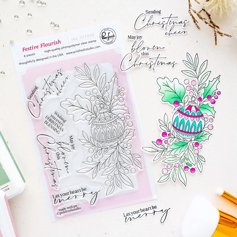 Pinkfresh Studio Clear Stamps Festive Flourish
