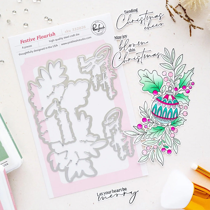 Pinkfresh Studio Dies Festive Flourish