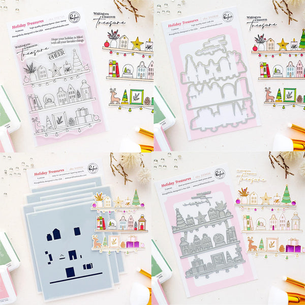 Pinkfresh Studio 4pc Holiday Treasures