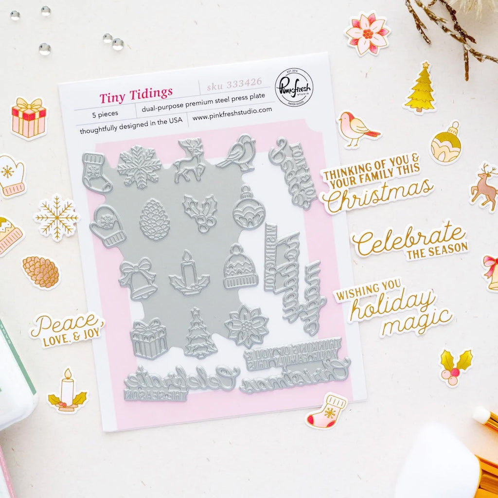 Pinkfresh Studio Press Plates Tiny Tidings