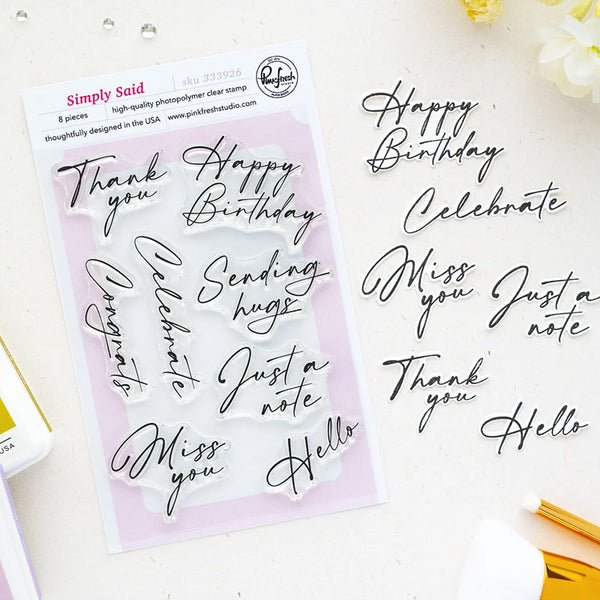 Pinkfresh Studio Clear Stamps Simply Said