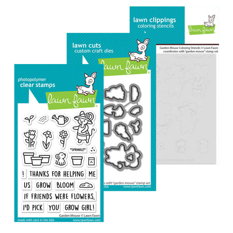 Lawn Fawn 3pc Garden Mouse
