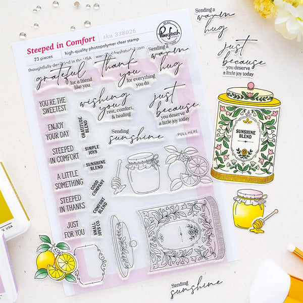 Pinkfresh Studio Clear Stamps Steeped In Comfort