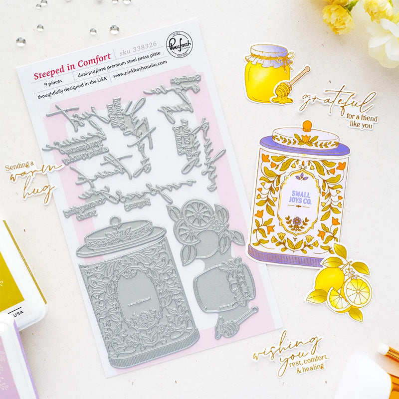 Pinkfresh Studio Press Plates Steeped In Comfort