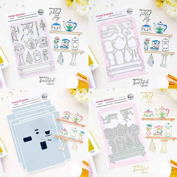 Pinkfresh Studio 4pc Cottage Keepsakes