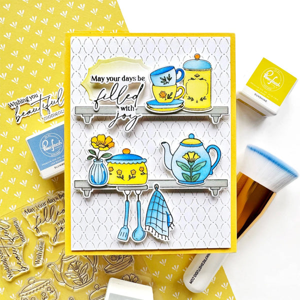 Pinkfresh Studio Stencil Cottage Keepsakes