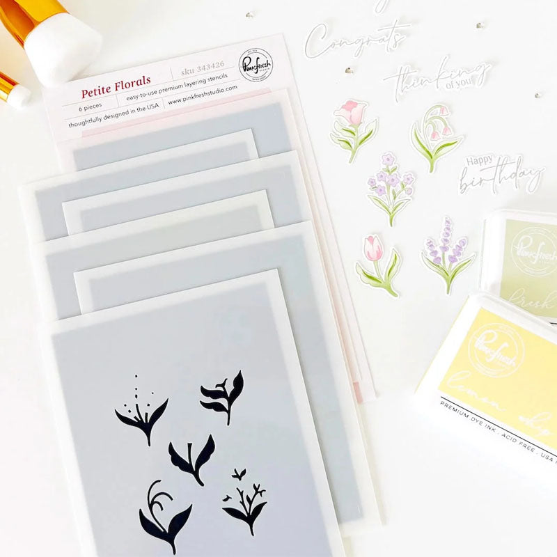 Pinkfresh Studio Stencil Petite Florals