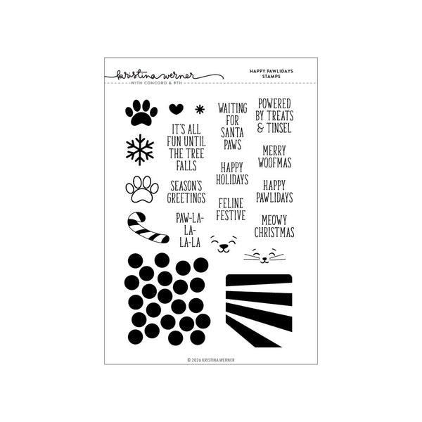 Concord & 9th Clear Stamps Happy Pawlidays