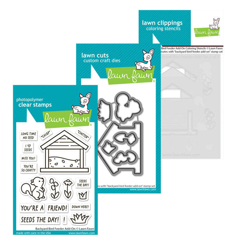 Lawn Fawn 3pc Backyard Bird Feeder Add-On