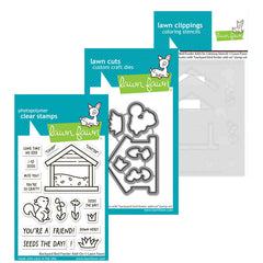 Lawn Fawn 3pc Backyard Bird Feeder Add-On