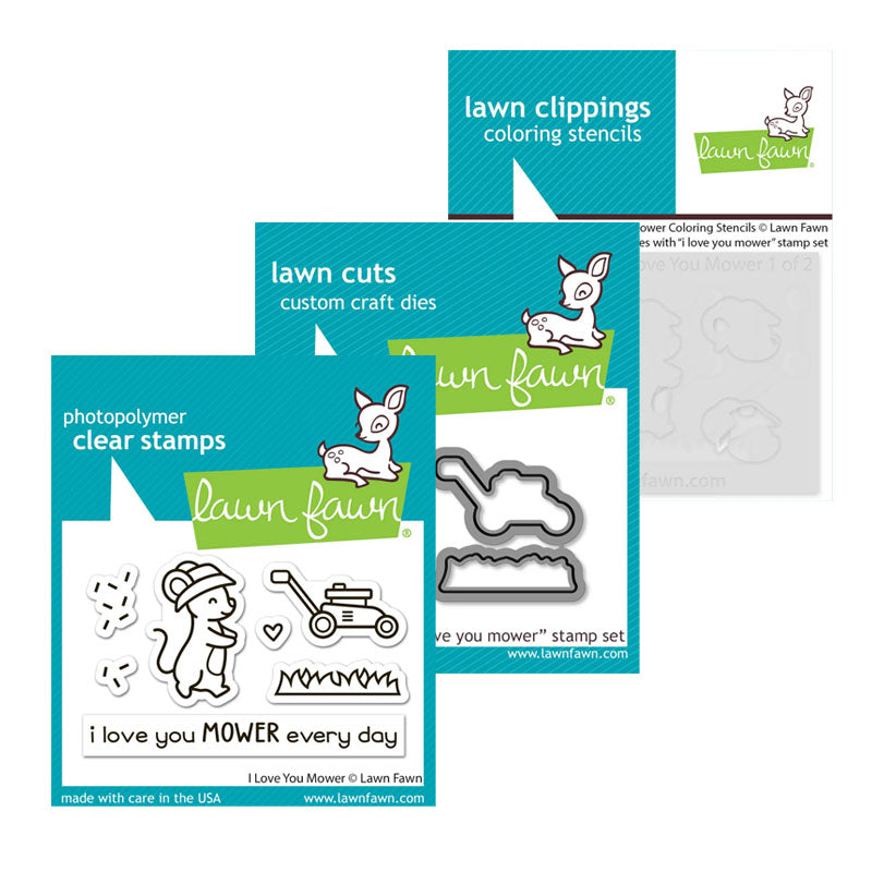 Lawn Fawn 3pc I Love You Mower